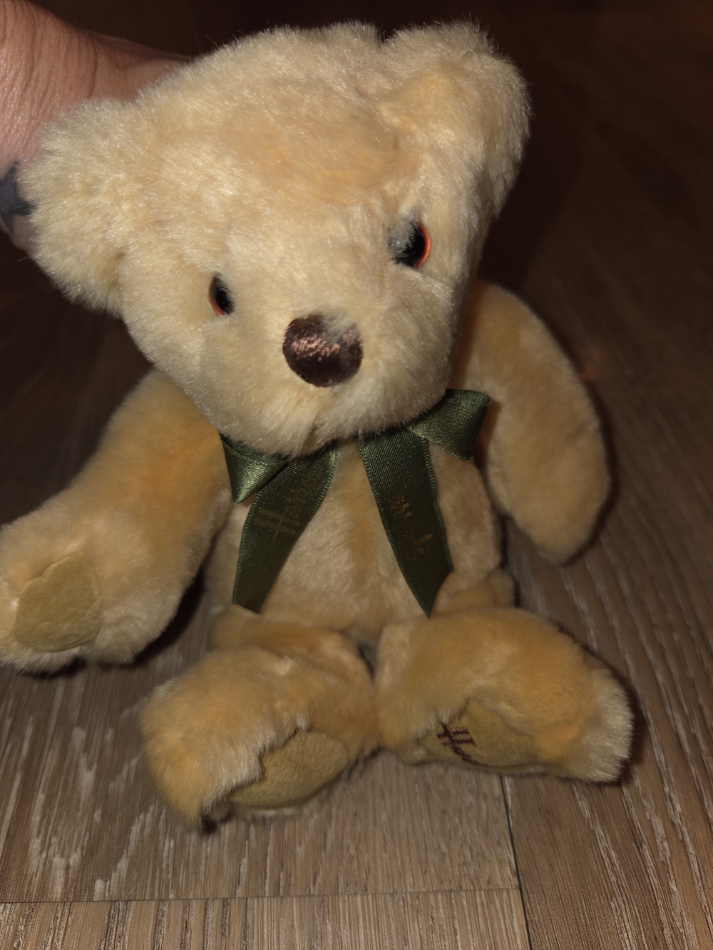 ❤️❤️Harrods Knightsbridge Bear Green Bow Plush Stuffed Animal With Tag 10”. C-1